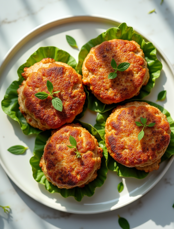 Air Fryer Turkey Burgers food photography