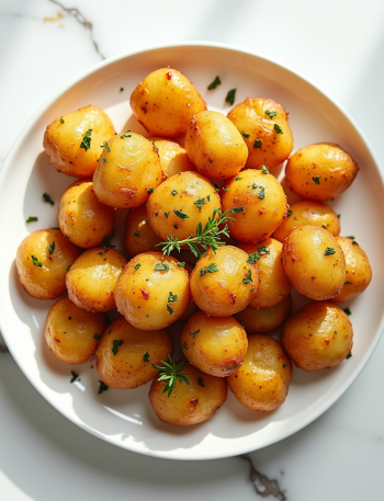 Air Fryer Baby Potatoes food photography