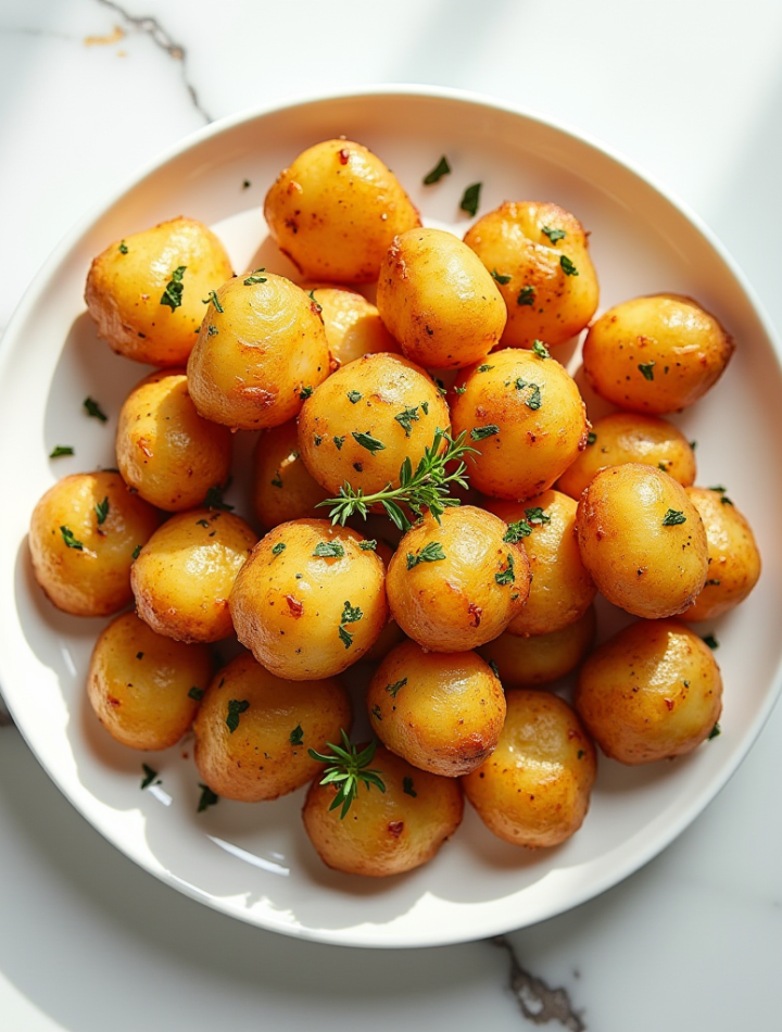 Air Fryer Baby Potatoes food photography