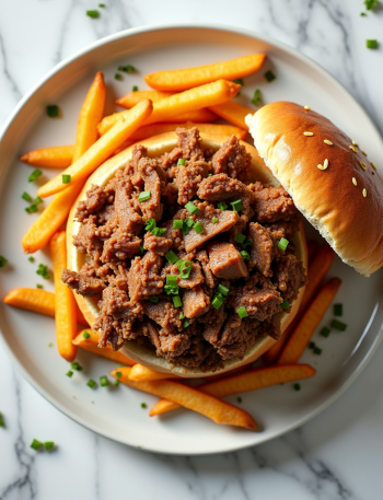 Slow Cooker Pulled Pork food photography