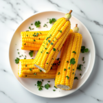 Air Fryer Corn on the Cob food photography