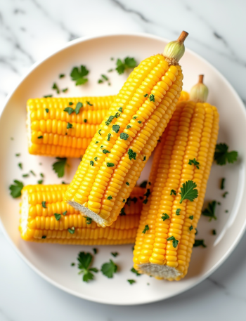 Air Fryer Corn on the Cob food photography