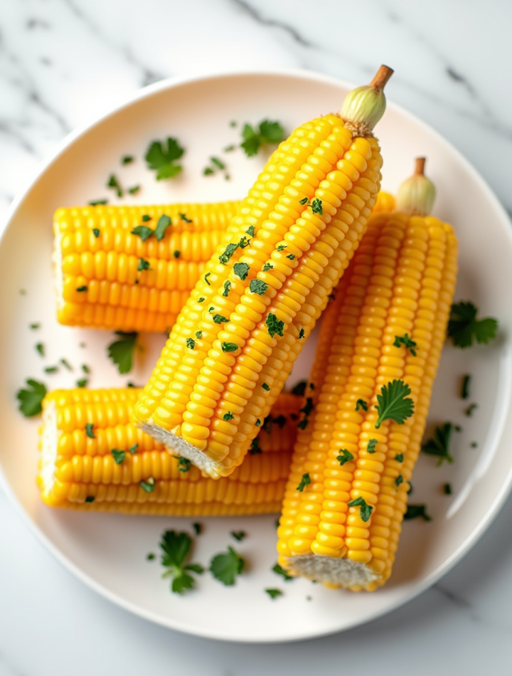 Air Fryer Corn on the Cob food photography