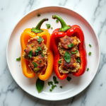 Air Fryer Stuffed Peppers food photography