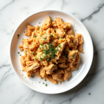 Slow Cooker Shredded Chicken food photography