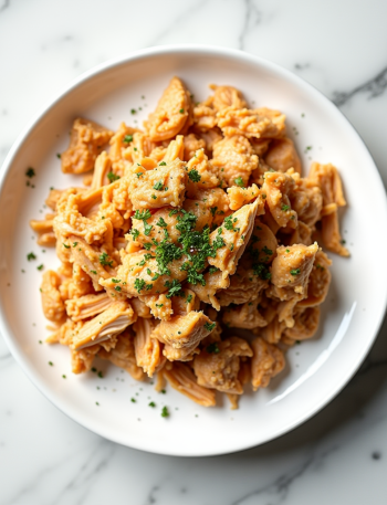 Slow Cooker Shredded Chicken food photography