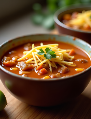 Slow Cooker Chicken Tortilla Soup food photography