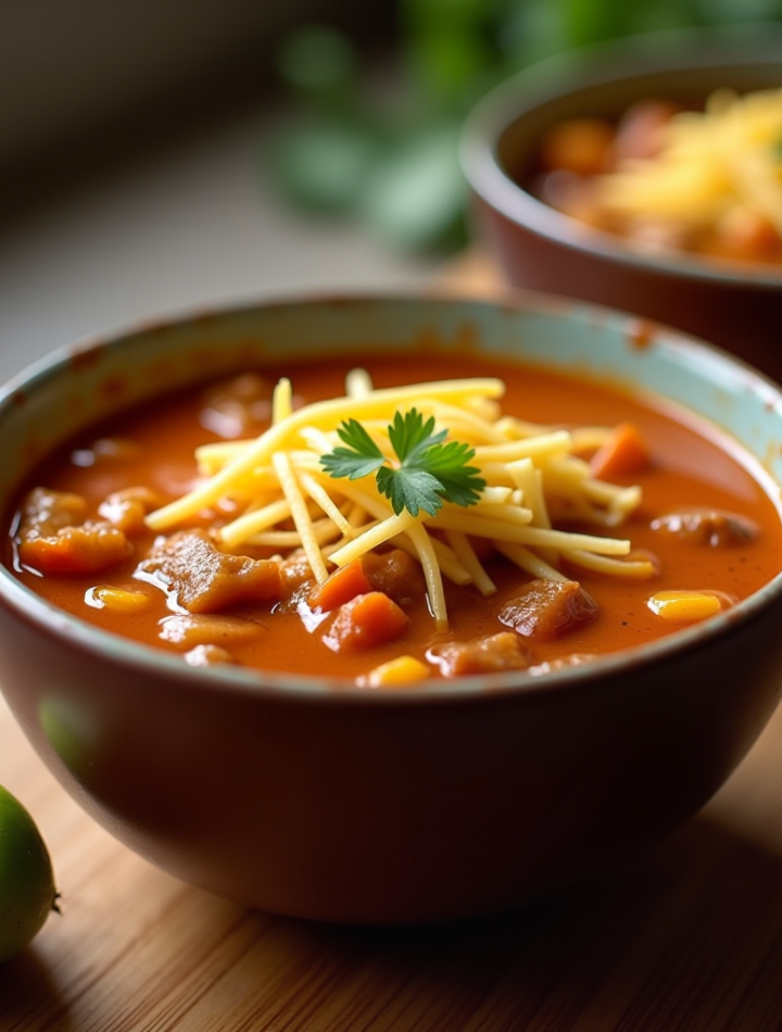 Slow Cooker Chicken Tortilla Soup food photography